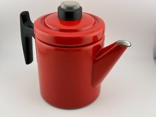 Linda chaleira vintage retrô anos 70 Finel England esmalte vermelho - Muito bom estado usado comprar usado  Enviando para Brazil