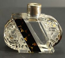 = 1920-30's Karl Palda Art Deco frasco de perfume de cristal, transparente e marrom, boêmio, usado comprar usado  Enviando para Brazil