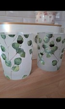 Pair glass candle for sale  DALKEITH
