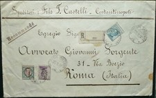 PO ITALIANO EM CONSTANTINOPLE 25 SET 1920 CAPA MILITAR REGISTRADA PARA ROMA comprar usado  Enviando para Brazil
