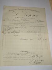 Invoice furniture seats d'occasion  Expédié en Belgium