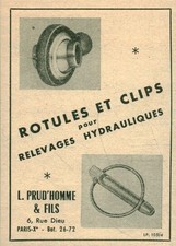 Publicité ancienne rotules d'occasion  France