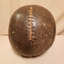 Bola medicinal de couro amarrado vintage 8 lb academia de exercício peso de boxe antiga 12,5 comprar usado  Enviando para Brazil