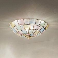 Plafoniera tiffany madreperla usato  Casoria