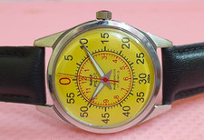 Relógio de pulso masculino vintage HMT piloto amarelo 17 joias movimento corda manual comprar usado  Enviando para Brazil