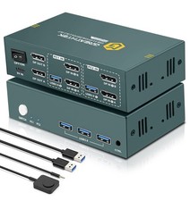 Switch Displayport KVM 8K@60Hz 2 monitores 2 computadores USB 3.0, 4K@240Hz KVM... comprar usado  Enviando para Brazil