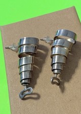 Brincos de prata esterlina esculpidos artesanalmente vintage TORNADO TWISTER 925 perfurados tempestade comprar usado  Enviando para Brazil