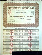 Etablissements jacques haik d'occasion Etablissements jacques haik d'occasion  France