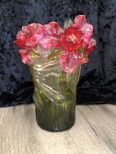 Vaso antigo de resina vaso de flores rosa arte decoração para casa flor plástico pesado, usado comprar usado  Enviando para Brazil