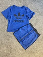 Adidas Originales Azul Real Agua Ondulado Patrón Animal Falda Camiseta Conjunto segunda mano  Embacar hacia Argentina