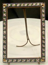 ANTIGA MOLDURA ITALIANA MICRO MOSAICO MILLEFIORI LATÃO 4,4" x 3,2", c1890 g, usado comprar usado  Enviando para Brazil