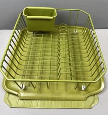 Antigo suporte para utensílios de canto Rubbermaid Wire Dish Rack verde abacate conjunto com 4 peças, usado comprar usado  Enviando para Brazil