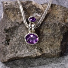 Amethyst anhänger 925er gebraucht kaufen  Berlin