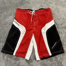 Bermuda masculina vintage Oakley surf 38 bermuda prancha Y2K baús de natação vermelho preto branco comprar usado  Enviando para Brazil