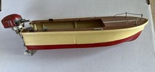 Vintage 1950’s Japão Madeira The Marlin Battery Boat Fleet Line Outboard com Motor comprar usado  Enviando para Brazil