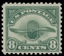 1923, EUA POSTO AÉREO, RADIADOR E HÉLICE, 8C VERDE, NH, SC. #C4 comprar usado  Enviando para Brazil