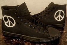 Tênis Yes We Vibe High Top HTF Midnight Black Peace Sign Masculino 14 Novo Wo Box, usado comprar usado  Enviando para Brazil