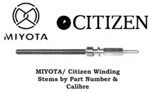 1x Haste de enrolamento MIYOTA/Citizen por número de peça e calibre [lista suspensa] comprar usado  Enviando para Brazil