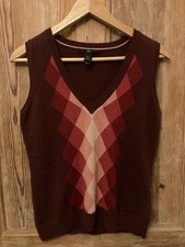 Burgundy knit diamond for sale  LONDON