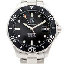 TAG Heuer Apuaracer Calibre 5 WAN2110 BA0822 300m Data Preto SS Masculino Automático comprar usado  Enviando para Brazil