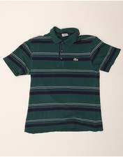 Camisa polo masculina LACOSTE tamanho 4 algodão listrado verde médio CF07 comprar usado  Enviando para Brazil