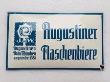 Emailschild augustiner bräu gebraucht kaufen  Schiffweiler