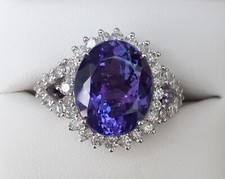 Tanzanite diamond 18k for sale  NEATH
