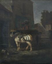 Pintura antiga animal cavalo farrier paisagem assinada 19e Sv Géricault comprar usado  Enviando para Brazil