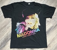 Usado, Camiseta Madonna Sticky & Sweet Tour tamanho P/M dupla face 09 Y2K música pop vintage comprar usado  Enviando para Brazil