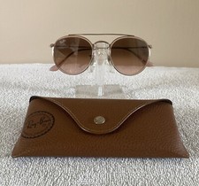 Óculos de sol Ray-Ban RB3647 redondo ponte dupla armação ouro rosa 51-22 145mm comprar usado  Enviando para Brazil