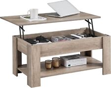 Usado, Mesa de chá Yaheetech elevador de madeira com armazenamento oculto RRP 199 comprar usado  Enviando para Brazil