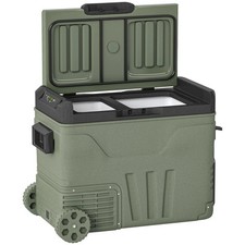 Geladeira de acampamento freezer zona dupla 45L portátil carro geladeira rodas luz LED viagem comprar usado  Enviando para Brazil