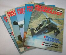 5 Issue Lot MILITARY TECHNOLOGY Miltech Magazine 1986-88 NATO Cold War Military comprar usado  Enviando para Brazil