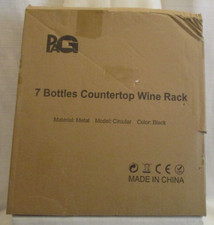 PAG Preto 7 Garrafas De Vinho De Metal Redondo Bancada Rack (Unidade de manter estoque # 1624) comprar usado  Enviando para Brazil