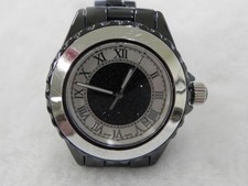 Relógio feminino de cerâmica/ouro 14K Vicence V41344812. Mostrador preto Spinels. Swiss Mvmnt comprar usado  Enviando para Brazil