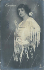 s902 cartolina personaggi famosi  carmen attrice actress  teatro comprar usado  Enviando para Brazil