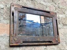 QUADRO DE ESPELHO RARO ANTIGO SÓLIDO PESADO GRANDE MADEIRA PENDURADO NA PAREDE, COM VIDRO comprar usado  Enviando para Brazil