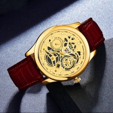 Relógio masculino casual pulseira de couro quartzo relógio masculino relogio moda, qualidade comprar usado  Enviando para Brazil
