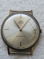 Usado, Antigo Relógio Masculino Royce Mecânico Centro Segundos Mostrador Não Funciona Mostrador Suíço 30mm comprar usado  Enviando para Brazil