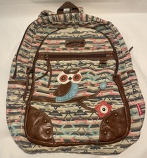 Mochila de viagem Union Bay coruja desleixada multicolorida asteca boho bolsa fofa comprar usado  Enviando para Brazil