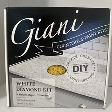 Kit de pintura para encimera Giani cubiertas de caja de diamantes blancos 35 pies cuadrados  segunda mano  Embacar hacia Mexico