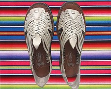 SANDÁLIA FEMININA DE COURO MEXICANA CÁQUI COR HUARACHE FEMININA com sola de pneu *TODOS OS TAMANHOS comprar usado  Enviando para Brazil