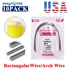 Dental Niti Fio Do Arco Retangular fios elástico ortodôntico Brace Fio U/L 10 Pack comprar usado  Enviando para Brazil