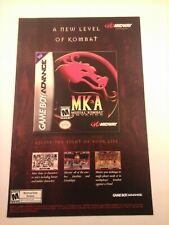 Anúncio impresso de videogame 2001 - MKA MORTAL KOMBAT ADVANCE - GAME BOY ADVANCE comprar usado  Enviando para Brazil