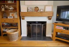 Solid oak fireplace for sale  SANDY