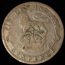 Sixpence 1911 1936 for sale  SIDMOUTH