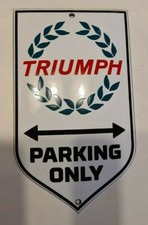 SOMENTE ESTACIONAMENTO TRIUMPH. ESMALTE DE PORCELANA/ESMALTE ESCUDO, PLACA, PLACA RETRÔ comprar usado  Enviando para Brazil