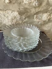 12 ASSIETTES DESSERT EN VERRE DURALEX  HUILE LESIEUR VINTAGE 1950/1960 na sprzedaż  Wysyłka do Poland