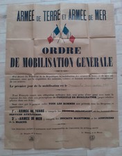 Affiche ordre mobilisation d'occasion  Mont-de-Marsan