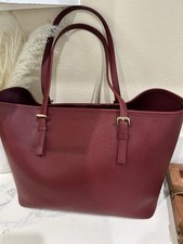 Bolsa tote Brooks Brothers feminina couro saffiano bolsa de laptop marrom comprar usado  Enviando para Brazil